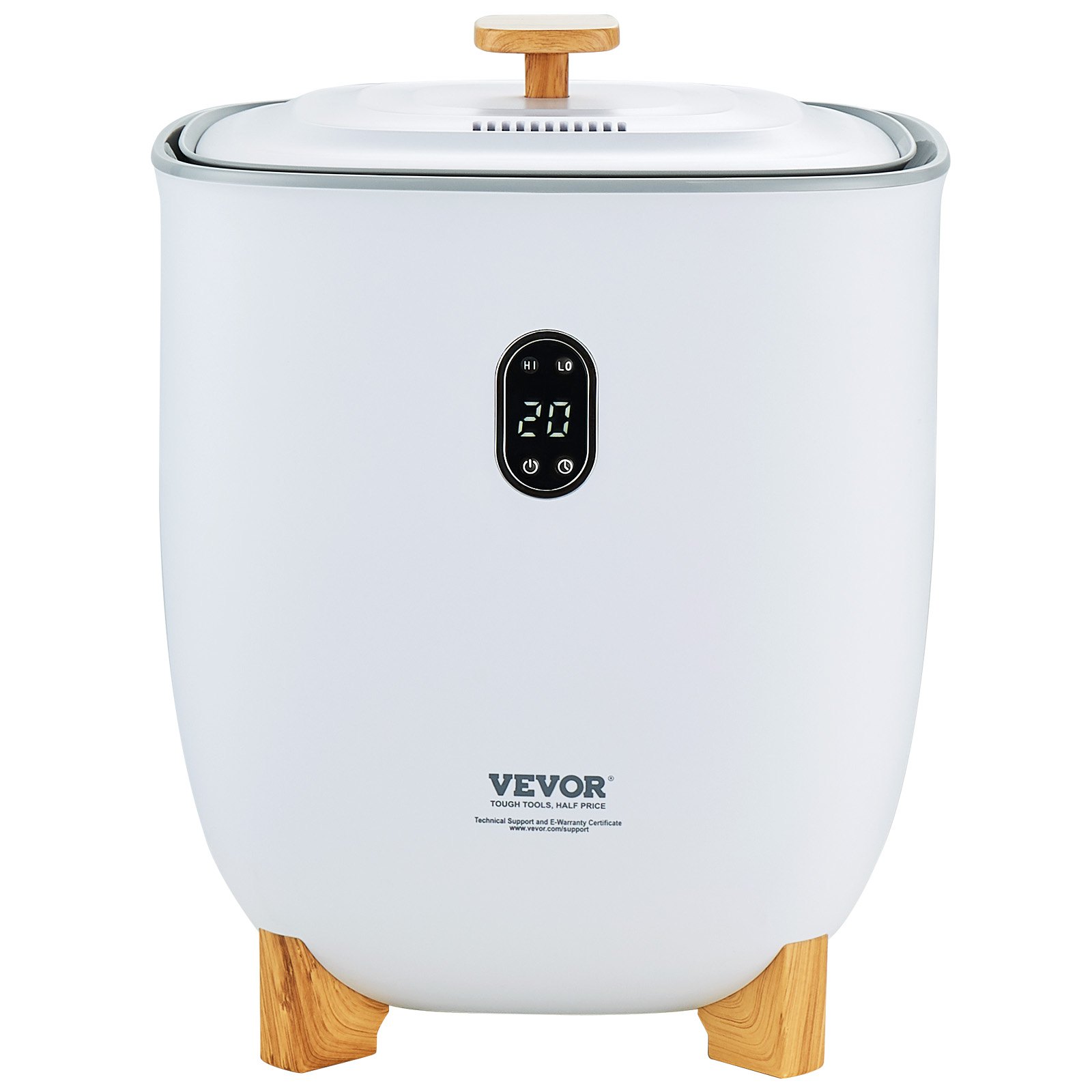 VEVOR 25L großer Handtuchwärmer-Eimer, Handtuchwärmer mit LED-Bildschirm und Heizsäulen unten, intelligenter Handtuchwärmer mit einstellbarem Timer für Badezimmer, Bademantel, Decke und Pyjama, automatische Abschaltung, weiß