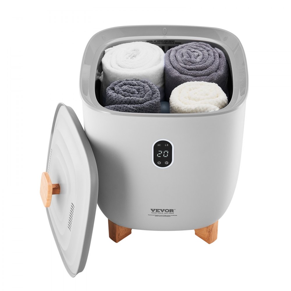 VEVOR Handtuchwärmer Eimer Wärmegerät 25 L mit LED-Anzeige & Einstellung (Timer & Temperatur) & automatischer Abschaltung, Towel Warmer für Badezimmer Waschküche, zum Erwärmen von Handtüchern