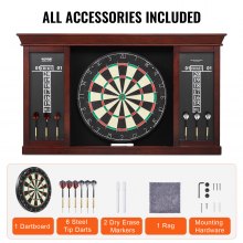 VEVOR Dartschrank Set Offizielle Dartscheibe MDF Darts 45x3,8cm Dartboard