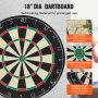 VEVOR Dartschrank Set Offizielle Größe Dartscheibe MDF Darts 45x3,8cm LED