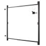 VEVOR gate kit suitable for openings 915 to 1524 mm wide, adjustable iron gate frame kit, sag-proof gate frame kit with deadbolt lock and screws, for wooden fences, black