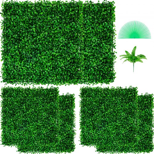 VEVOR Künstliche Pflanzenwand 6 Stk. 20 x 20 Zoll, Sichtschutz Hecke Künstlich Grün, Künstliche Buchsbaumplatte PE, Sichtschutz Kunstpflanzen 50 x 50 cm, Sichtschutzhecke Wanddekoration Pflanzenwand