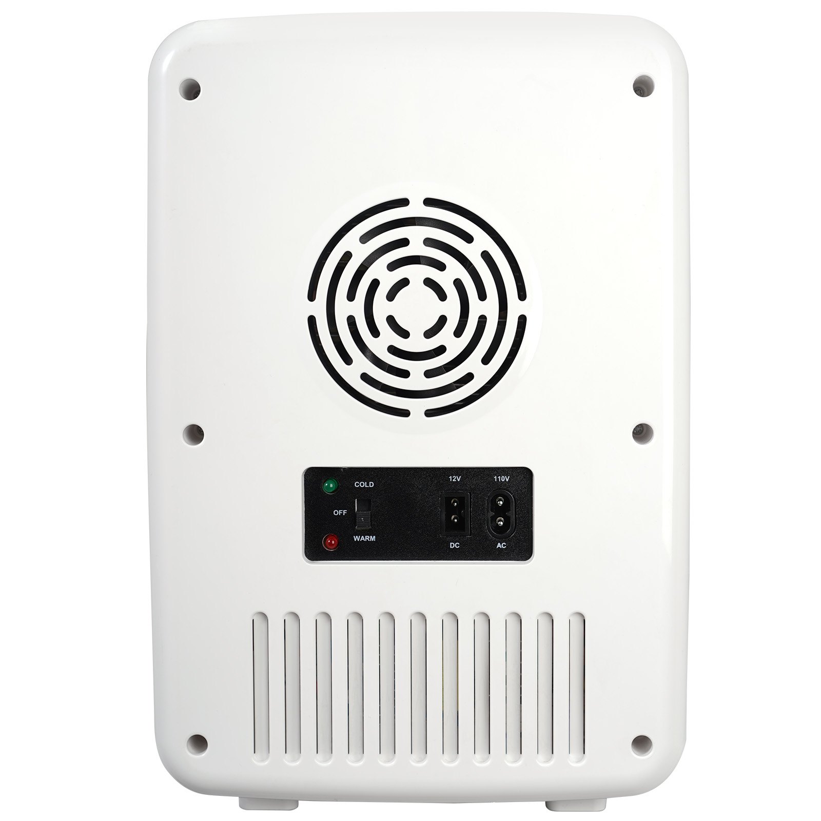 VEVOR 10 L / 12 Dosen Mini Kühlschrank, 2 in 1 Kleiner Kühlschrank Kühl- und Heizfunktion, Schloss Kompakter Getränkekühlschrank 9 V DC / 220 V AC für Büros und Schlafsäle, Getränke, Kosmetik, Weiß