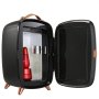 VEVOR Tragbarer Gespiegelter 6 L Schönheitskühlschrank mit LED-Beleuchtung, Schwarz 9 V DC Minikühlschrank Make-up, 8 Dosen 3 LED Spiegel Licht Modus, Klein Skincare Fridge für Büro, Schlafzimmer usw.