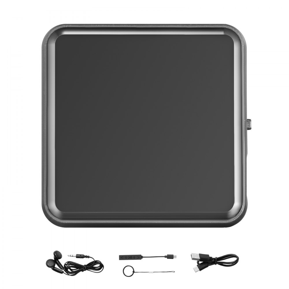 VEVOR Diktiergerät Mini, 128 GB, Aufnahmegerät mit Wiedergabe, 8730 Stunden Magnetischer Voice Recorder, 100 Stunden Akkulaufzeit, USB-C-Audiorecorder MP3 für Vorträge, Meetings, Interviews