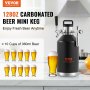 VEVOR Bierzapfanlage Mini Bierfass Bierbraugerät 4 L, Tragbares Druckfass-Set Doppellagige Edelstahlschicht Growler System Einstellbarer Hahn 27 ℃, Fassbier Hausbrauerei Frisch und Kohlensäurehaltig