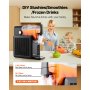 VEVOR Slusheis Maschine Slushgerät Slushy Machine 2,6 L, Frozen Drink Maker mit 5 voreingestellten Programmen, Margarita-Maschine mit Selbstreinigung, Frozen Margaritas, Frappés, Milchshake