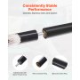 VEVOR Billardqueue 1 Stk. (1473,2 mm / 538 g) aus kanadischem Ahornholz mit mehrschichtiger Spitze & ABS-Verbindungsring & Farbbox, Billardstock für Bar Zuhause Büro Amerikanisches 9-Ball-Spiel