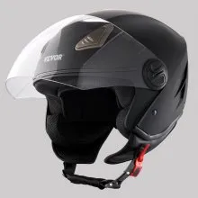 VEVOR 3/4 MOTORRAD-HELM Motorradhelm, Größe L 59-60cm, Helm aus ABS, Ece-geprüft, komfortabler Motocross-Helm, geeignet für Jugendliche und Erwachsene, schwarz