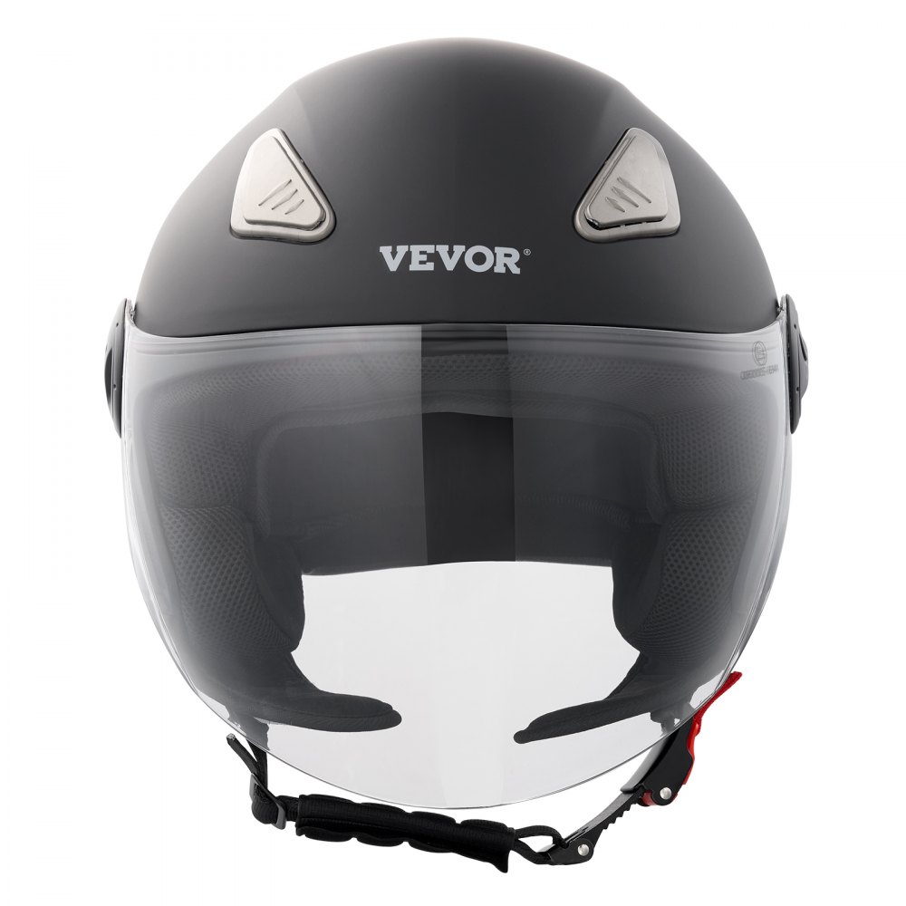 VEVOR Motorcycle Helmet Motocross Helmet 3/4 Face Size S, ABS Helmet with Interchangeable Lens, ECE-Approved Comfortable Motocross Helmet, for Youth & Adults, Black