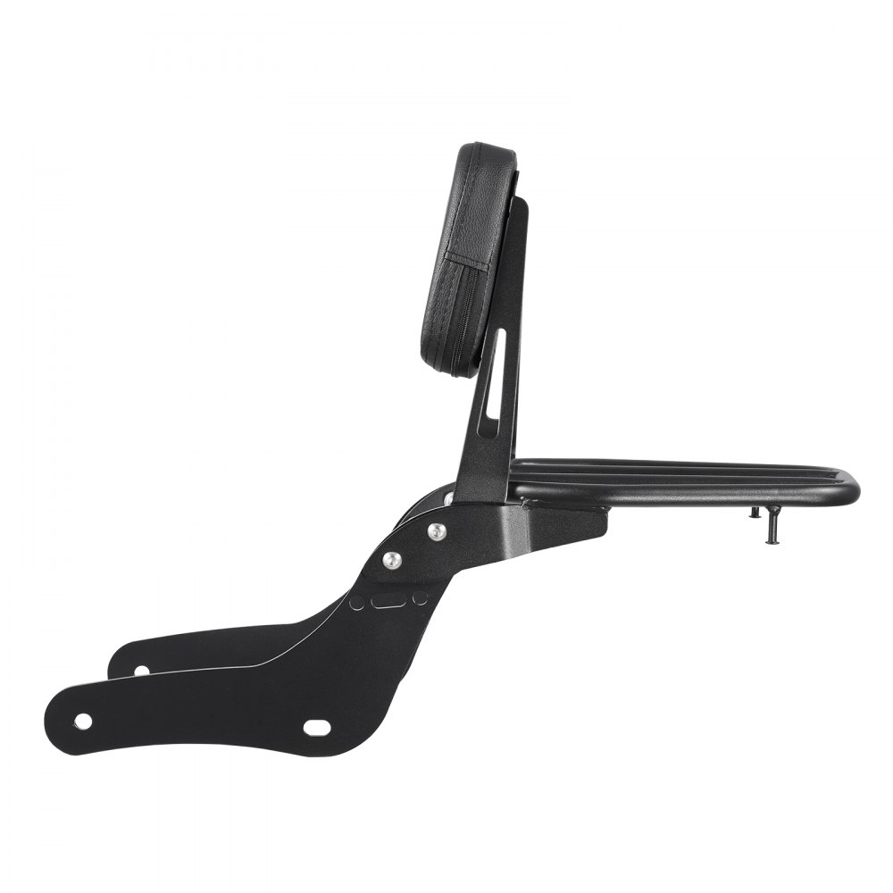 VEVOR Motorrad Rückenlehne Sissybar kompatibel mit Honda Rebel CMX 1100 2021-2022, 445 mm hohe abnehmbare Beifahrer-Rückenlehne mit Metallrahmen & Leder-Rückenpolster & Gepäckträger, schwarz