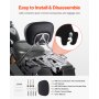VEVOR Motorrad Rückenlehne Sissybar mit Gepäckträger kompatibel mit Harley-Davidson Touring Modellen Street Glide Road Glide Road King, 40 cm (H) abnehmbare Beifahrer-Rückenlehne für Motorräder