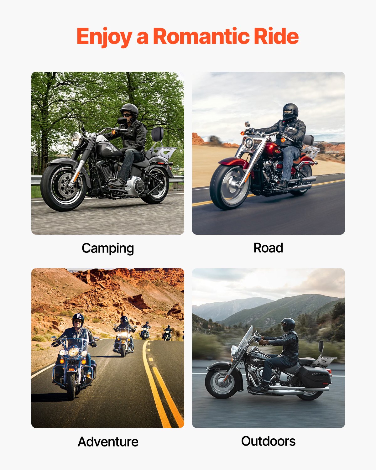 VEVOR Motorrad Rückenlehne Sissybar mit Gepäckträger kompatibel mit Harley-Davidson Touring Modellen Street Glide Road Glide Road King, 40 cm (H) abnehmbare Beifahrer-Rückenlehne für Motorräder