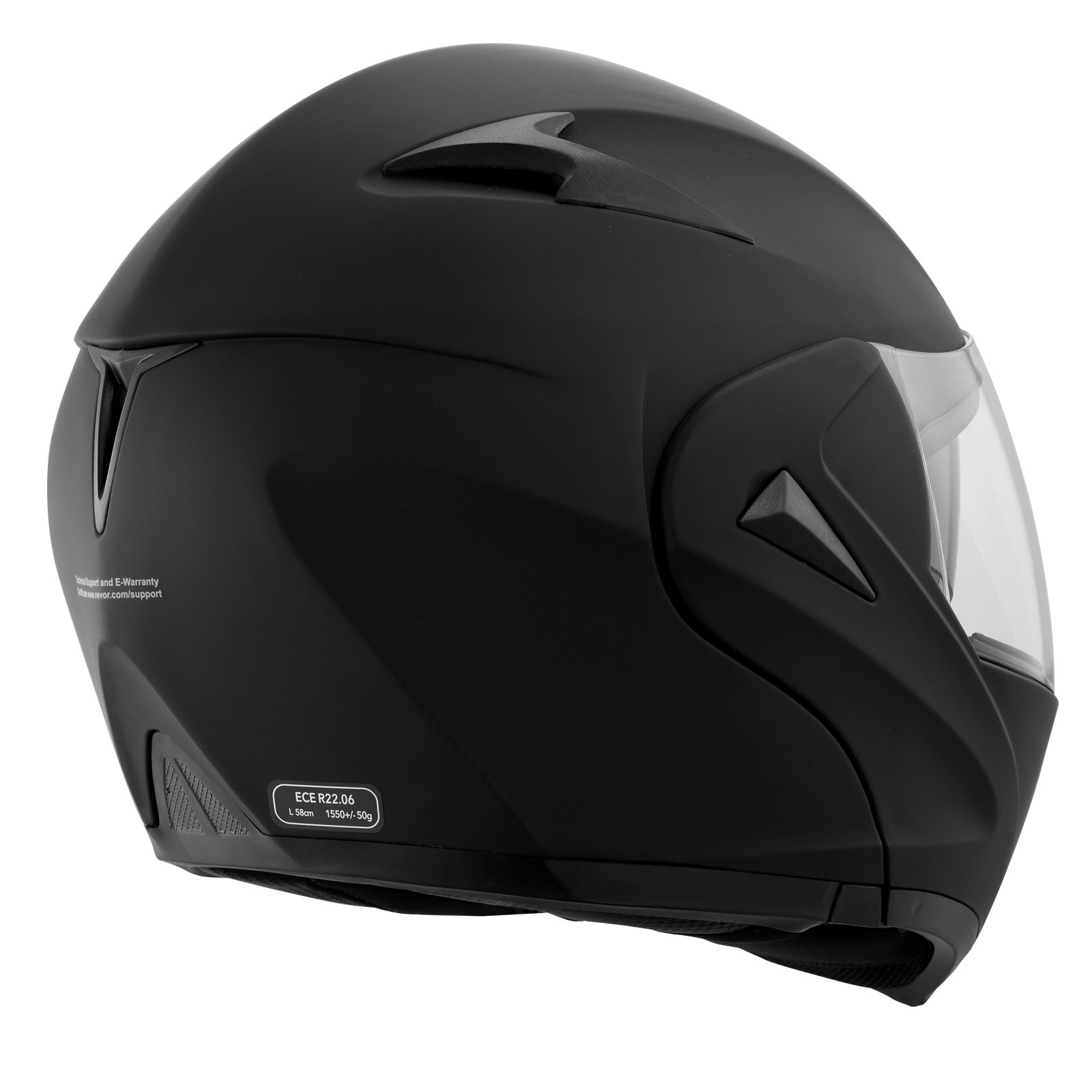 VEVOR Motorradhelm ohne Maske Helmgröße 55-56 cm, ABS Helme mit hoher Dichte & Bluetooth-Schlitz & Wechselglas Größe S DOT-geprüfter bequemer Motocross-Helm, für Jugendliche & Erwachsene