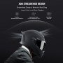 VEVOR Motorradhelm, Integralhelm, Smart Street ABS & High Density Helm mit Bluetooth-Schlitz & Wechselglas, DOT-geprüfter bequemer Motocross-Helm, passend für Jugendliche & Erwachsene