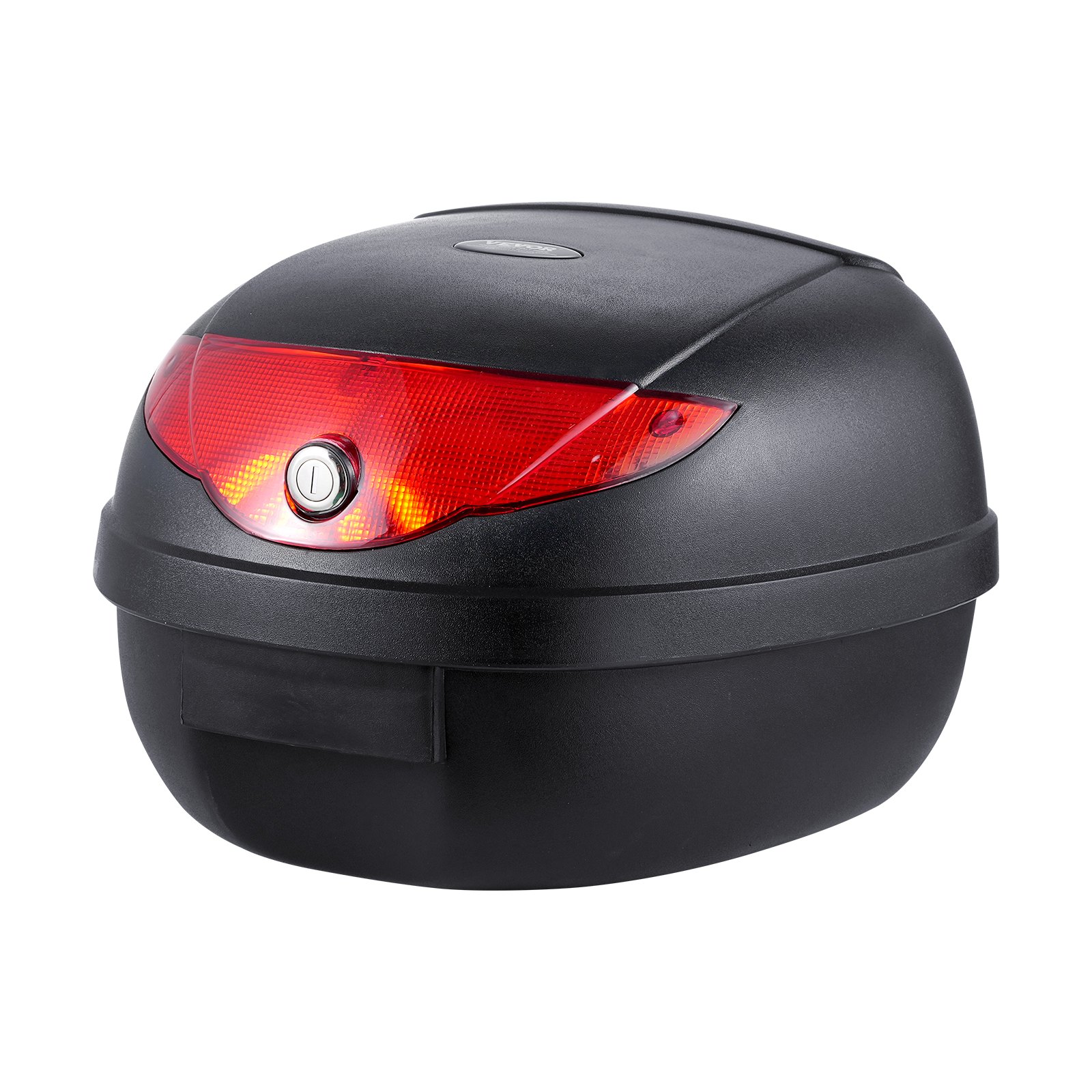 VEVOR Motorrad-Topcase Motorradkoffer 24 L Heckbox aus PP-Material mit reflektierendem Panel, wasserdichte & abnehmbare Motorrad-Topbox mit Mehrlochboden Helmkoffer (408 x 390 x 285 mm)