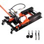 VEVOR Motorradheber Motorradhebebühne hydraulischer & pneumatischer & rollbarer Motorradlift mit 119-381 mm Höhenbereich, Fahrradreparatur-Heber (680 kg belastbar) mit abnehmbarer Rampe