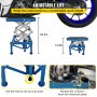 Motorradheber Scherenheber 136 kg blauer Fahrradhubtisch mit feststellbaren Rädern