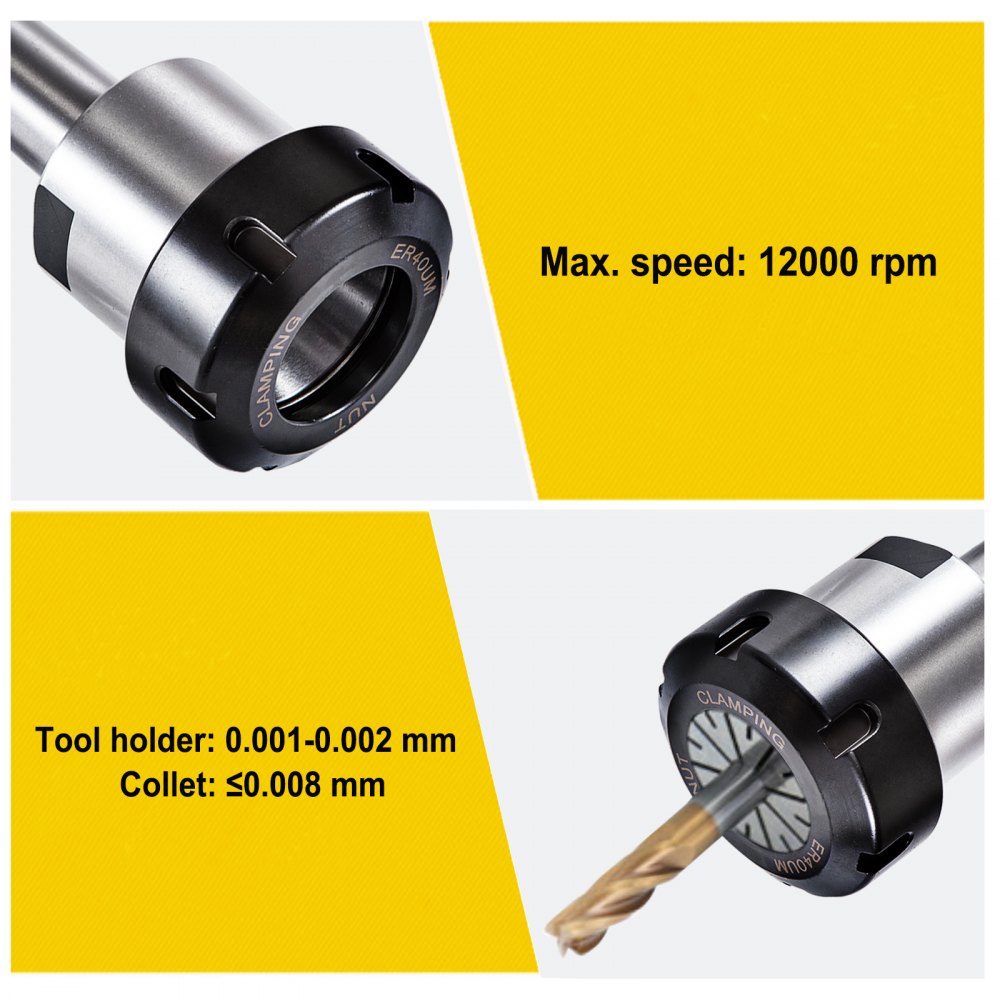 Vevor Spannzangen Set Mt3-er40 Werkzeughalter 23 Stk. Spannzangenfutter 3-25mm