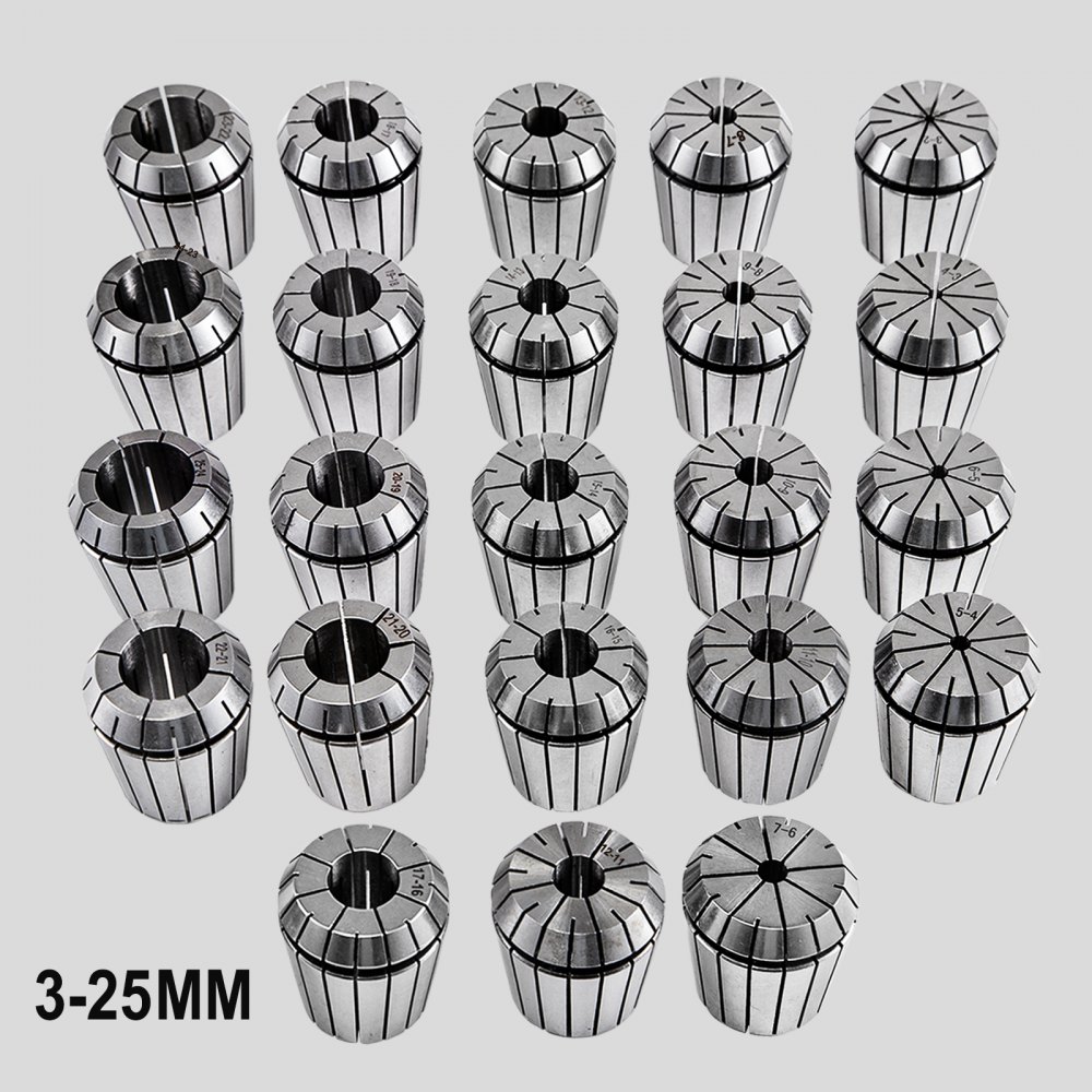 Vevor Spannzangen Set Mt3-er40 Werkzeughalter 23 Stk. Spannzangenfutter 3-25mm