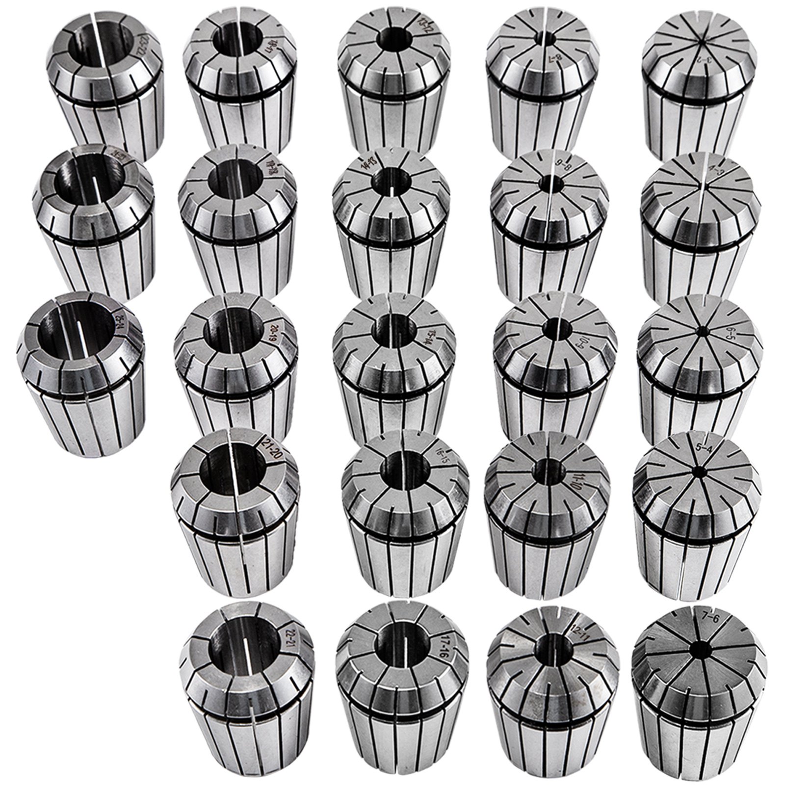 Vevor Spannzangen Set Mt3-er40 Werkzeughalter 23 Stk. Spannzangenfutter 3-25mm