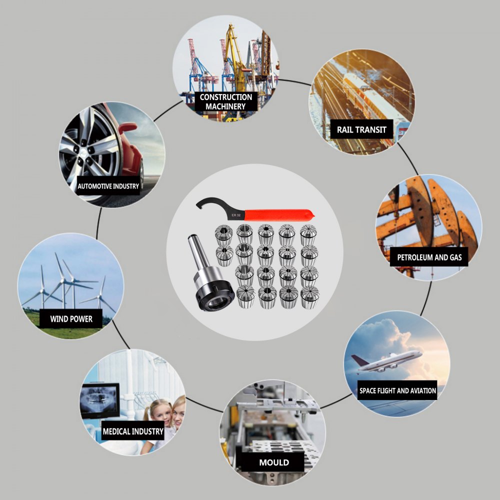 Vevor Spannzangenfutter Mt3 1 Stk Spannzangen Set Werkzeughalter 18 3-20mm Cnc