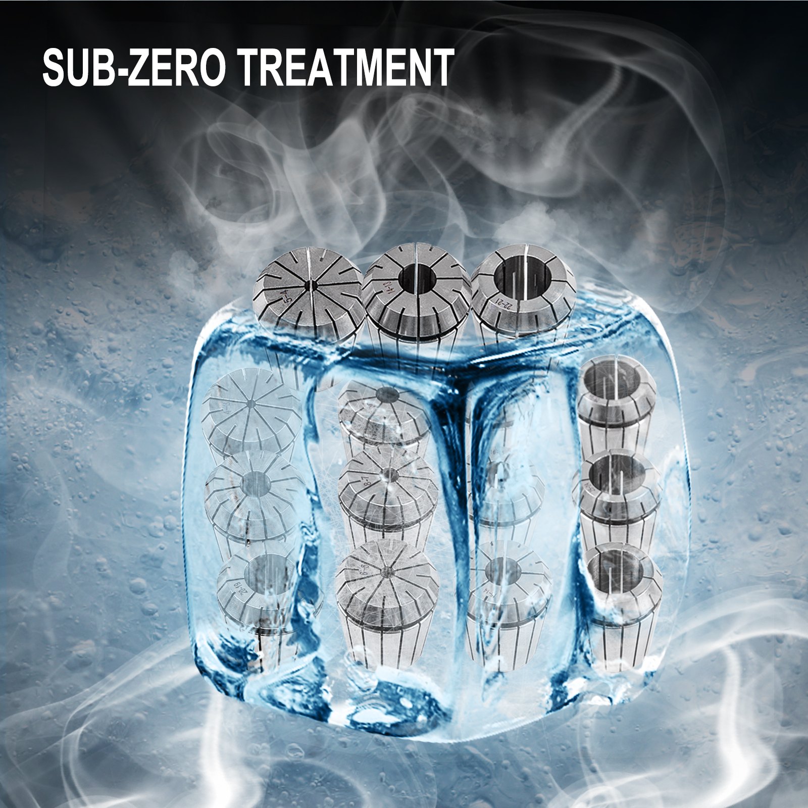 Vevor 15 Stk. Spannzangenfutter Fräsen Spannzangen Graviermaschine Mt3 Er40 Cnc