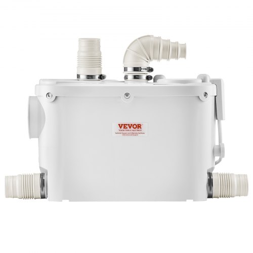 VEVOR Abwasser Hebeanlage 500W Fäkalienhebeanlage 8m Förderhöhe Abwasserpumpe 6600L/h Haushaltspumpe 2900U/min Schmutzwasserpumpe Eingebautes Rückschlagventil Wartungfrei WC Dusche Waschbecken