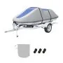 VEVOR Jet-Ski-Abdeckung, 320–342 cm Anhängerfähige Wasserdichte PWC-Abdeckung, Robustes 600D-PU-Oxford-Gewebe in Marinequalität, UV-beständige Seadoo-Abdeckung 420 x 247 cm Jet Ski Abdeckplane