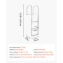 VEVOR Dockleiter 3 abnehmbare Stufen 227 kg Tragkraft, Ponton-Bootsleiter aus Aluminiumlegierung mit 8 cm breiter Stufe und rutschfester Gummimatte, für das Einsteigen in Schiffe/Seen/Schwimmbäder