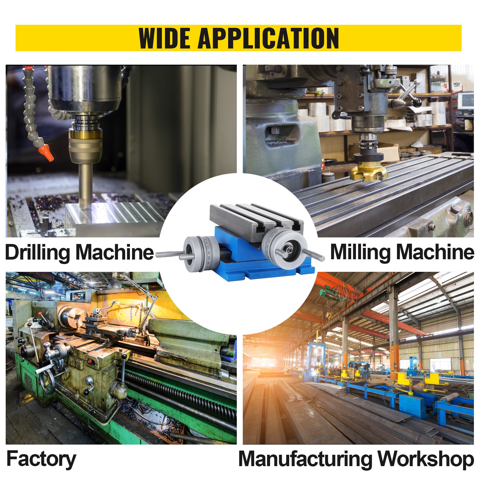 VEVOR MX-75 multifunktions Fräs-Arbeitstisch 185 x 100 mm Fräsen Arbeitstisch X 80 mm Y 75 mm Kreuztisch Tischbohrmaschine für Bohr- und Fräsmaschinen (MX-75)