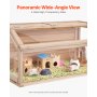 VEVOR Hamsterkäfig aus Holz, Hamsterhabitat mit 270°-Sicht, 101,6x50,8x50,8 cm, Zwerghamsterkäfige mit zu öffnender Oberseite, Kleintierkäfig, Mäusekäfig für Rennmäuse, Ratten, Meerschweinchen, Mäuse