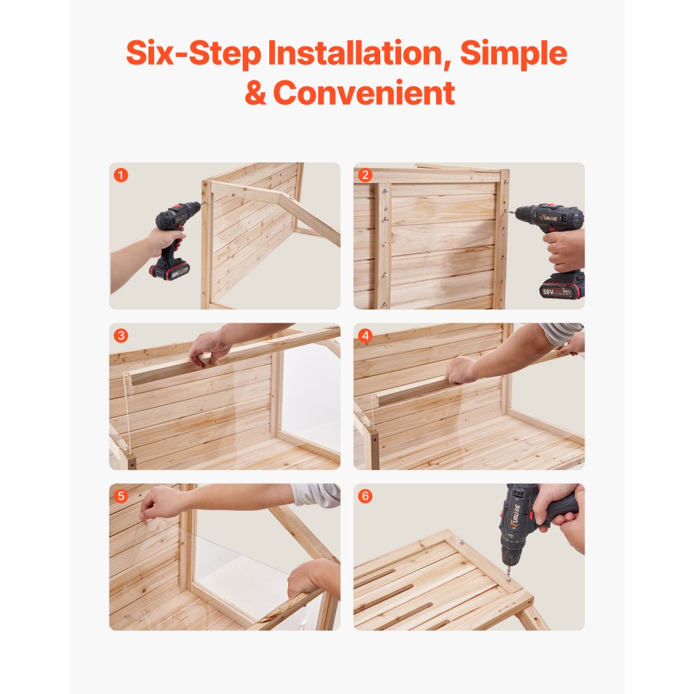 VEVOR Hamsterkäfig aus Holz, Hamsterhabitat mit 270°-Sicht, 121,92x50,80x50,80 cm, Zwerghamsterkäfige mit zu öffnender Oberseite, Kleintierkäfig, Mäusekäfig für Rennmäuse, Ratten, Meerschweinchen