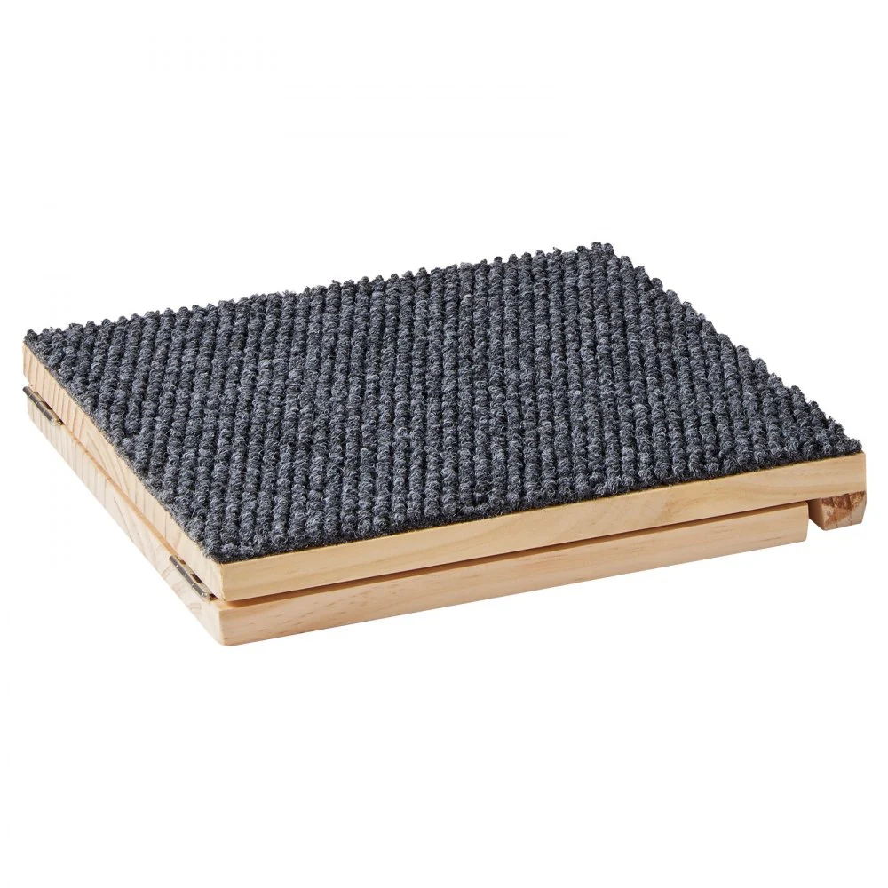 VEVOR Hunderampe Holz Haustierrampe 4er-Pack Einstiegshilfe 9,5–14,5 cm, für Kleine Hunde & Kurzbeinige Haustiere, 27 cm Lang, bis 13,6 kg Belastbar, Treppenkeile mit Rutschfester Filzoberfläche