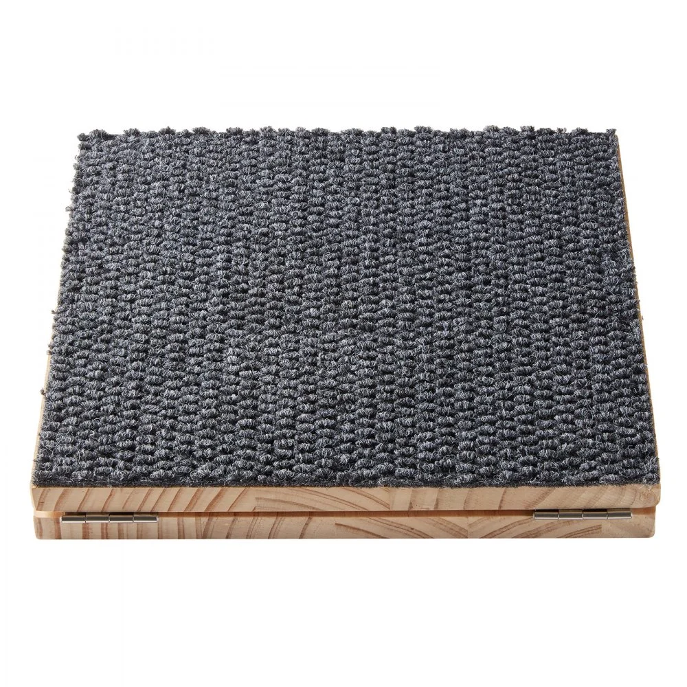 VEVOR Hunderampe Holz Haustierrampe 4er-Pack Einstiegshilfe 9,5–14,5 cm, für Kleine Hunde & Kurzbeinige Haustiere, 27 cm Lang, bis 13,6 kg Belastbar, Treppenkeile mit Rutschfester Filzoberfläche