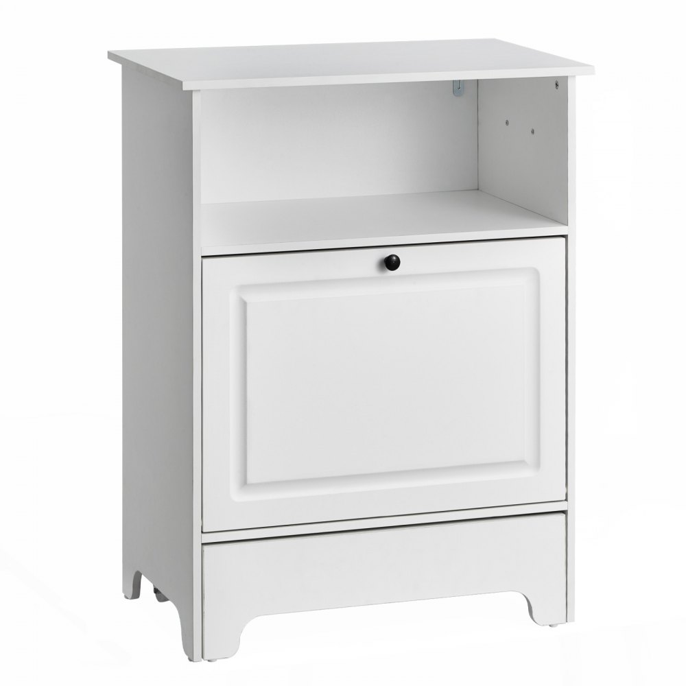 VEVOR Hunde Schrank Futterstation mit 2 Edelstahlnäpfen 60 x 35 x 80 cm, erhöhte Hundenäpfe mit Stauraum, Tierfutterschrank, Futternapf, Fressnapf, Hundenapfständer, Napfbar, Hundebar für kleine Hunde