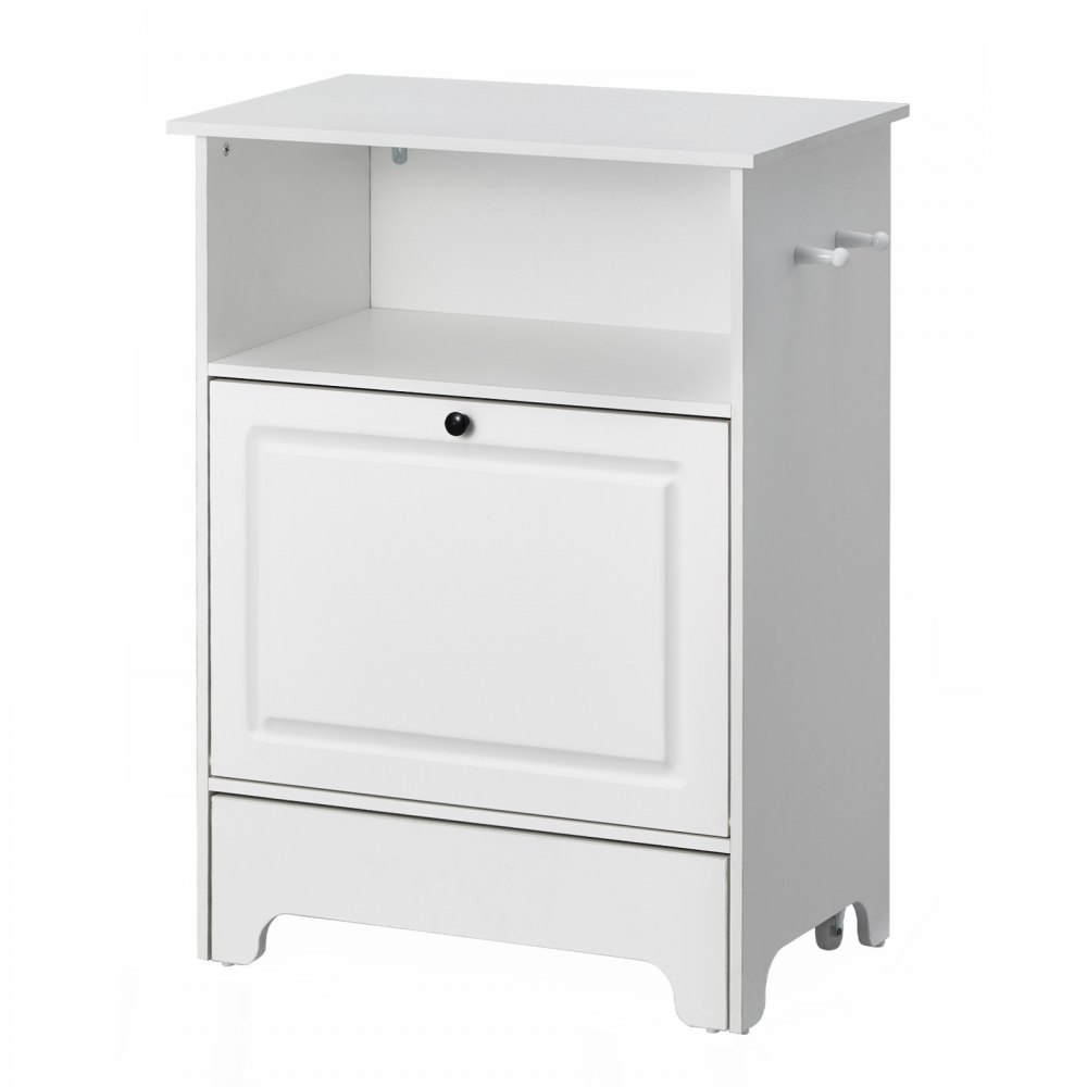 VEVOR Hunde Schrank Futterstation mit 2 Edelstahlnäpfen 60 x 35 x 80 cm, erhöhte Hundenäpfe mit Stauraum, Tierfutterschrank, Futternapf, Fressnapf, Hundenapfständer, Napfbar, Hundebar für kleine Hunde