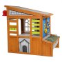 VEVOR Spielhaus Kinderspielhaus aus Zedernholz mit Vogelnest, Türklingel, Mülleimer, Schwerkraftwand-Set, Aufbewahrungstasche, Fensterbank, Kinderhaus für 3- bis 10-Jährige, abgerundete Ecken