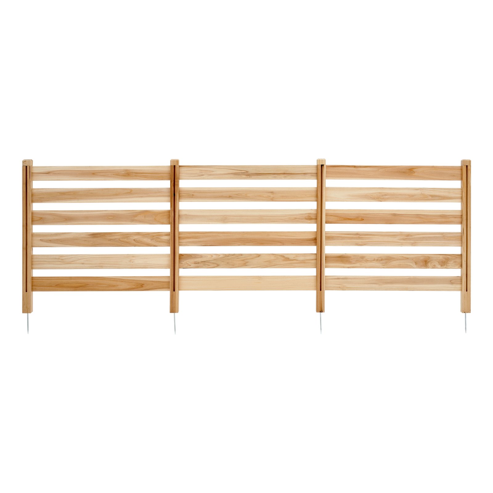 VEVOR wooden privacy fence, 914x914 mm 3-panel slat fence for air conditioners, pool equipment enclosure with metal posts, outdoor bin cover as garden decoration