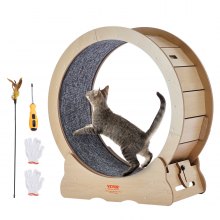 VEVOR Katzenlaufrad, 750 mm, Katzenlaufband für den Innenbereich, mit abnehmbarem Laufband, Katzen-Teaser zum Laufen, Gehen, Training, Laufrad Katzen, geeignet für die meisten Katzen bis zu 3,6 kg