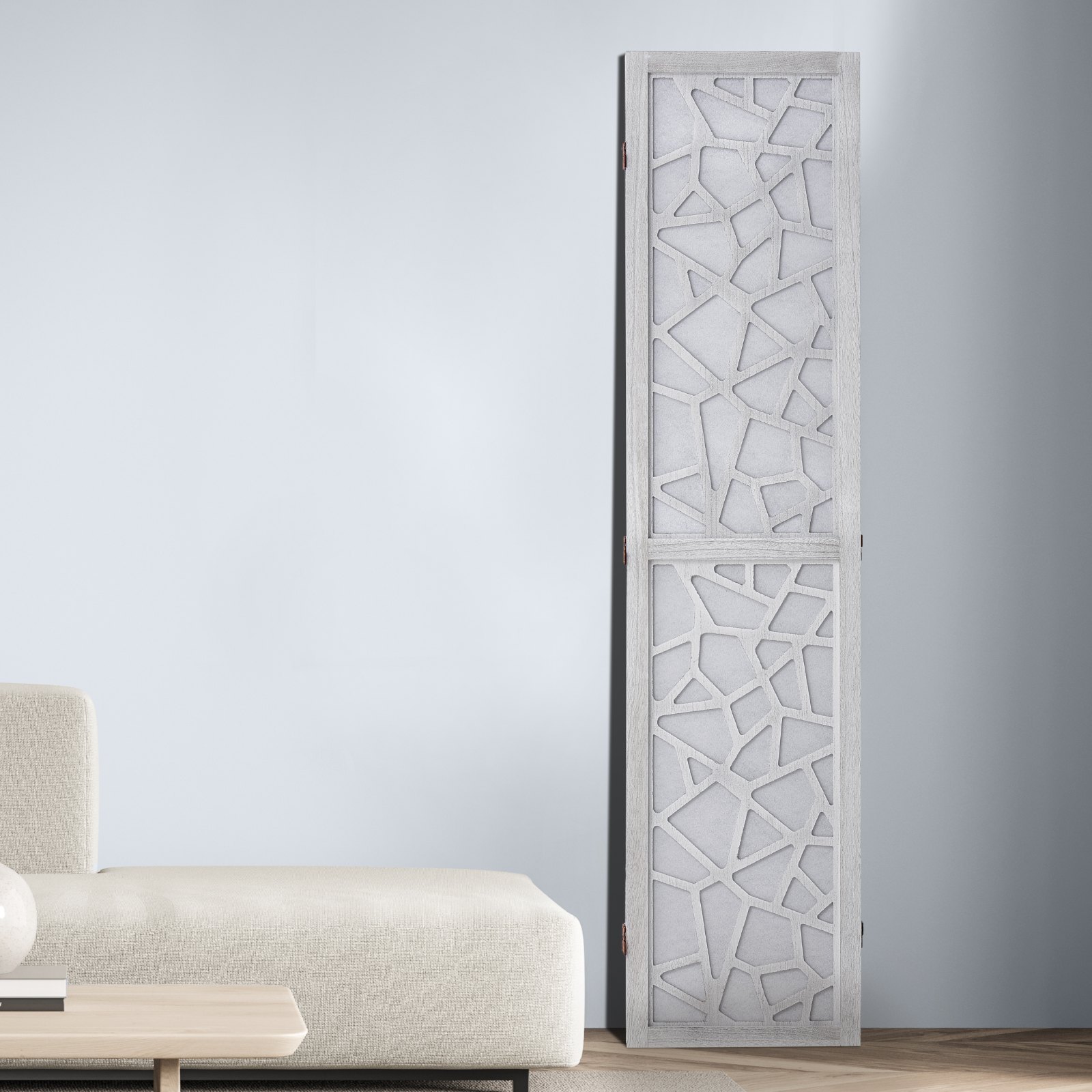 VEVOR Raumteiler Paravent aus Holz 4-teiliger faltbarer Sichtschutz, 170 cm hoher Raumteiler, tragbarer Dekorationsschirm zur Raumtrennung mit modernem Still für Zuhause Restaurant Schlafzimmer