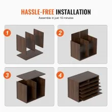 VEVOR Briefablage 12 Fächer Organizer aus MDF, Dokumentenablage Vintage Braun 520 x 305 x 410 mm, Ablagefächer Desktop-Aktenhalter Dokumentenlager, Dokumentenhalter zu Hause, im Büro, im Klassen usw.