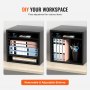 VEVOR 355 x 305 x 330 mm Briefablage Schreibtisch Organizer, 2,3–5,6 cm Einstellbar A4 Stapelbar Quer, Papierablage, Aufbewahrung Schreibtisch Ablagesystem Organisation, Ablage (Schwarz, 5 Fächer)
