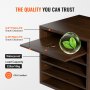VEVOR 355 x 305 x 330 mm Briefablage Schreibtisch Organizer, 2,3–5,6 cm Einstellbar A4 Stapelbar Quer, Papierablage, Aufbewahrung Schreibtisch Ablagesystem Organisation, Ablage (Braun, 5 Fächer)