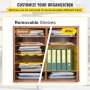 VEVOR Schreibtisch Organizer Dokumentenablage 12 Fächer Ablagesystem Holz Braun