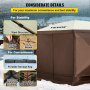 VEVOR Camping-Pavillonzelt mit Stahlkonstruktion, Erdnägeln, Abspannseilen, verstärkten Ecken, Aufbewahrungstasche.
