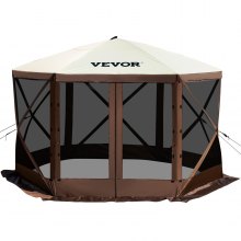 VEVOR Pop-up-Camping-Pavillon, Camping-Überdachung, 6-seitiger 10' x 10' Sonnenschutz