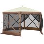 VEVOR Pavillon-Zelt, 3,6 x 3,6 m, 6-seitiges Pop-up-Camping-Überdachungszelt mit Netzfenstern, tragbarer Tragetasche, Erdnägeln, großen Schattenzelten für Camping im Freien, Rasen und Hinterhof