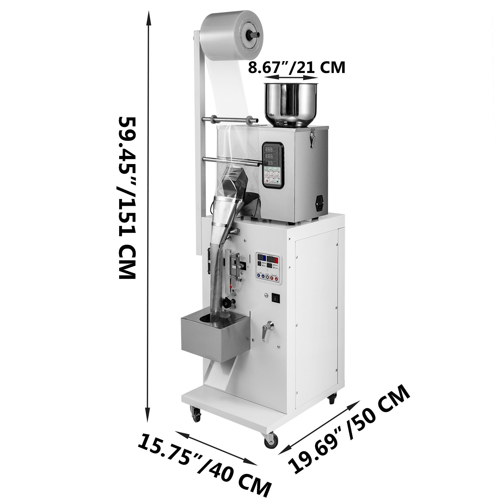 1-50g Automatisch Abfüllmaschine Dichmaschine Puderteilchen Getreide Partikel