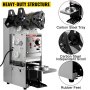 VEVOR Milchtee Versiegelungsmaschine 300-500 Tassen/h elektrische Teetasse Versiegelungsmaschine aus Kohlenstoffstahl & ABS-Kunststoff Versiegelungsbecher